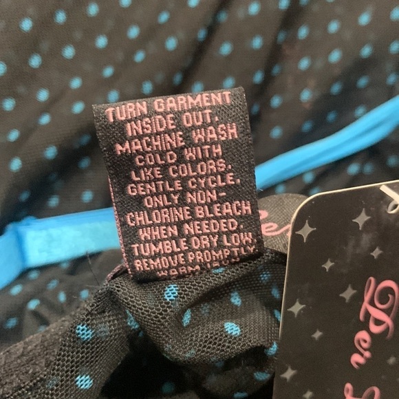 NWT Black/turquoise babydoll sleep dress chemise Womens Sz XL - Picture 16 of 16